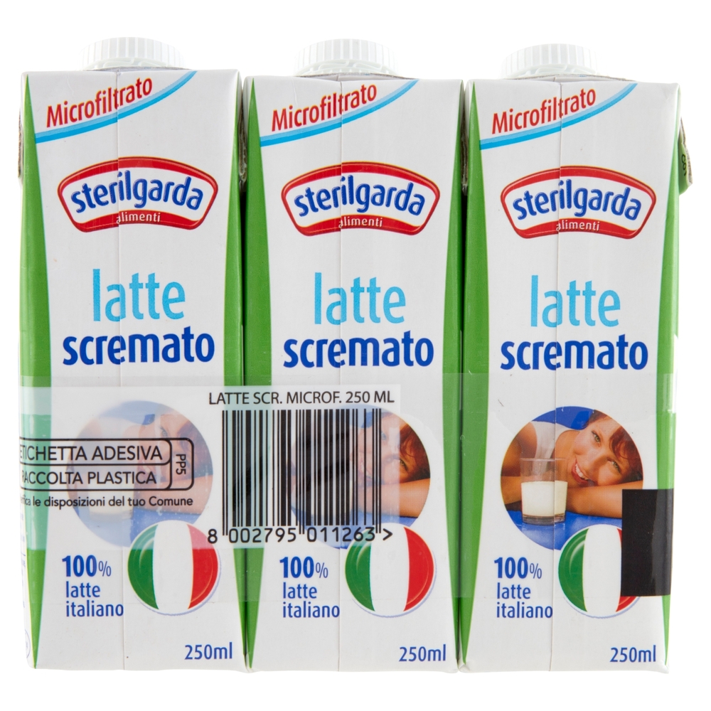 Latte Scremato UHT, 3x250 ml